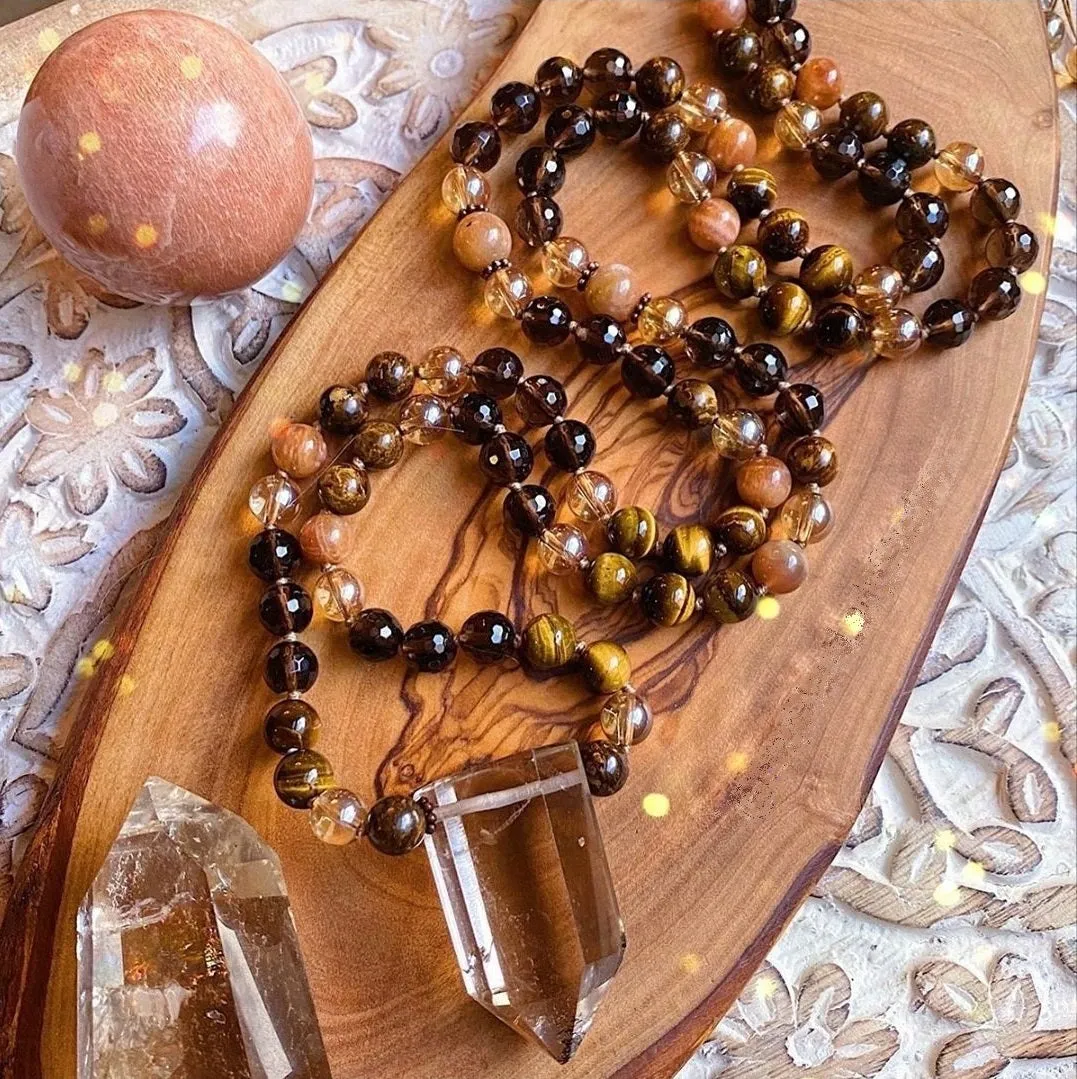 The Tiger Eye - Ray of Light Mala Necklace