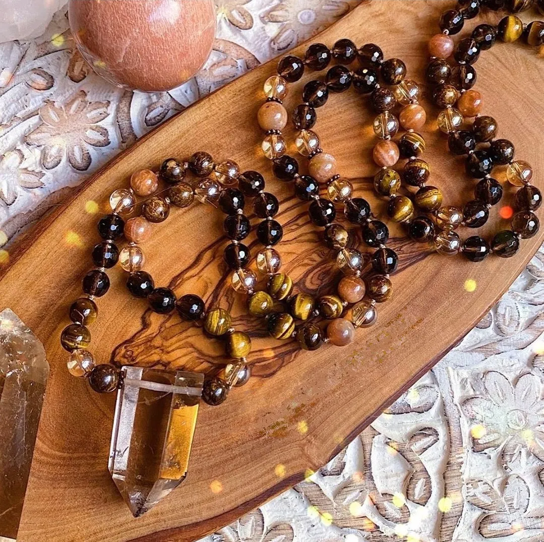 The Tiger Eye - Ray of Light Mala Necklace