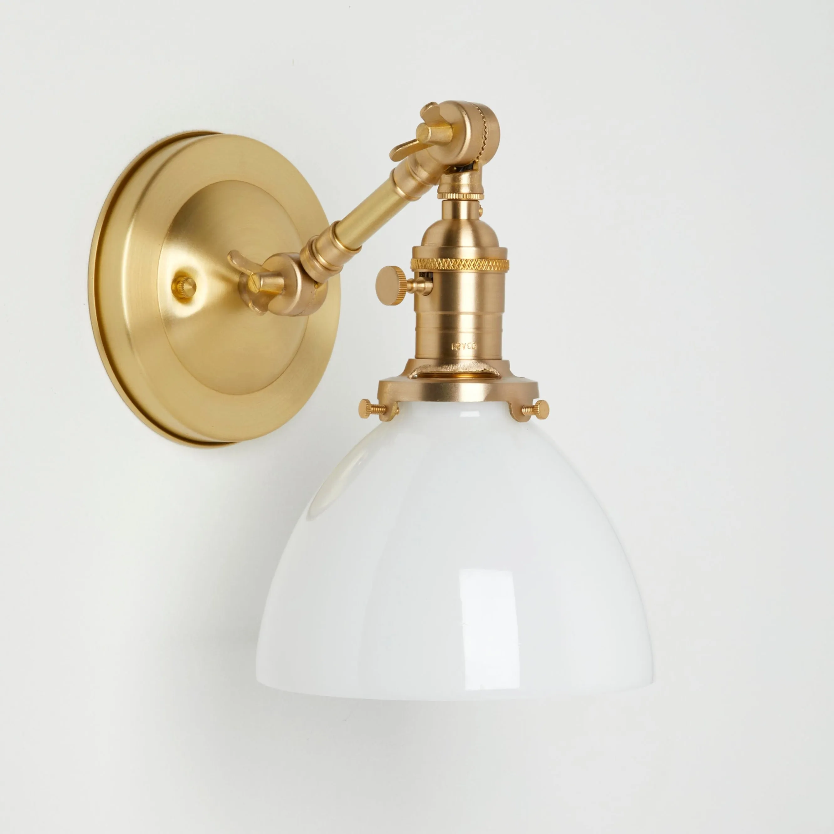 Thetford (Opal) | Small Adjustable Arm Sconce