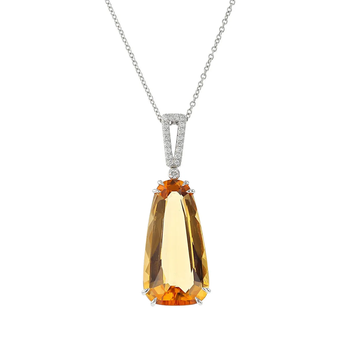 Topaz and Diamond Pendant