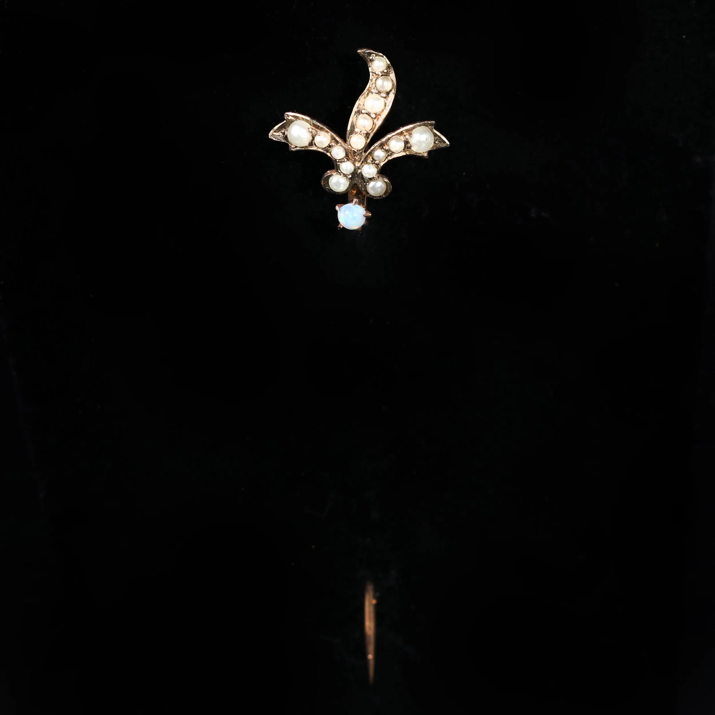 Victorian Pearl and Opal Stick Pin