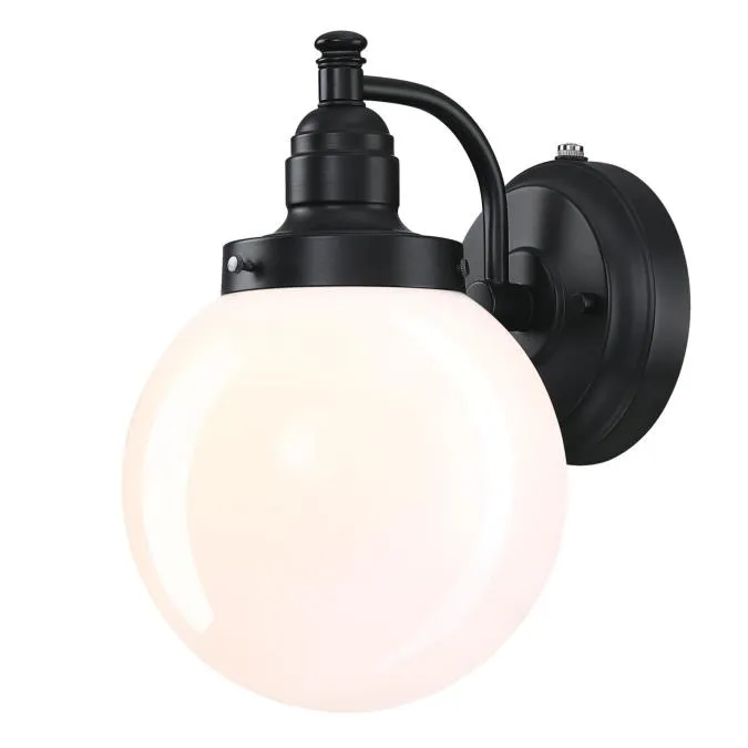 Westinghouse 6121400 Eddystone Wall Fixture with Dusk to Dawn Sensor, Matte Black Finish