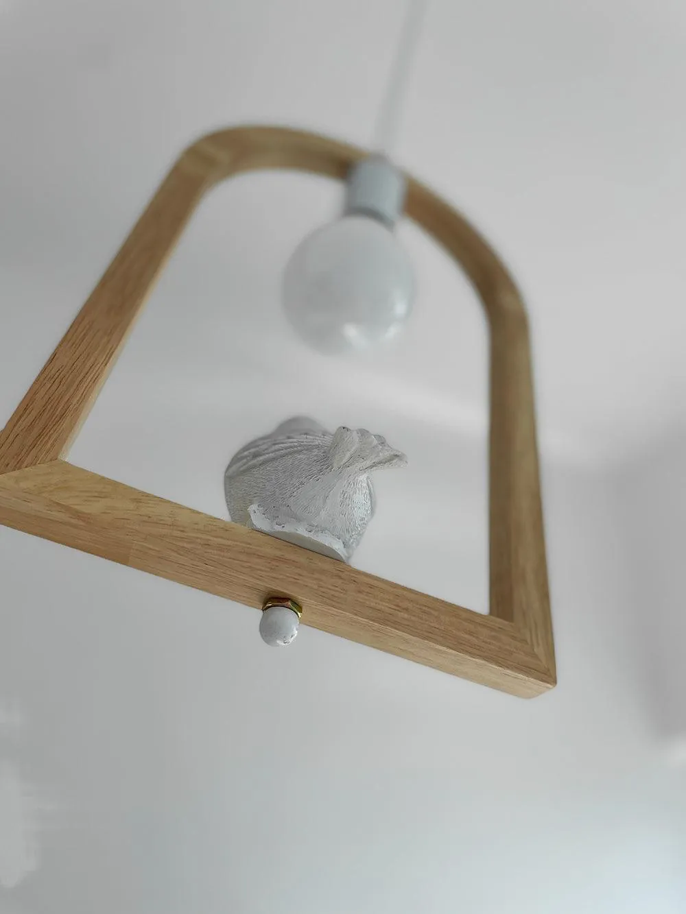 Wood Bird Resin Pendant Light